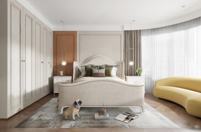 简欧家居卧室3D模型下载